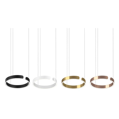 Moderne rund LED-pendellampe med lysring