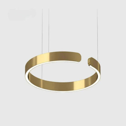 Moderne rund LED-pendellampe med lysring