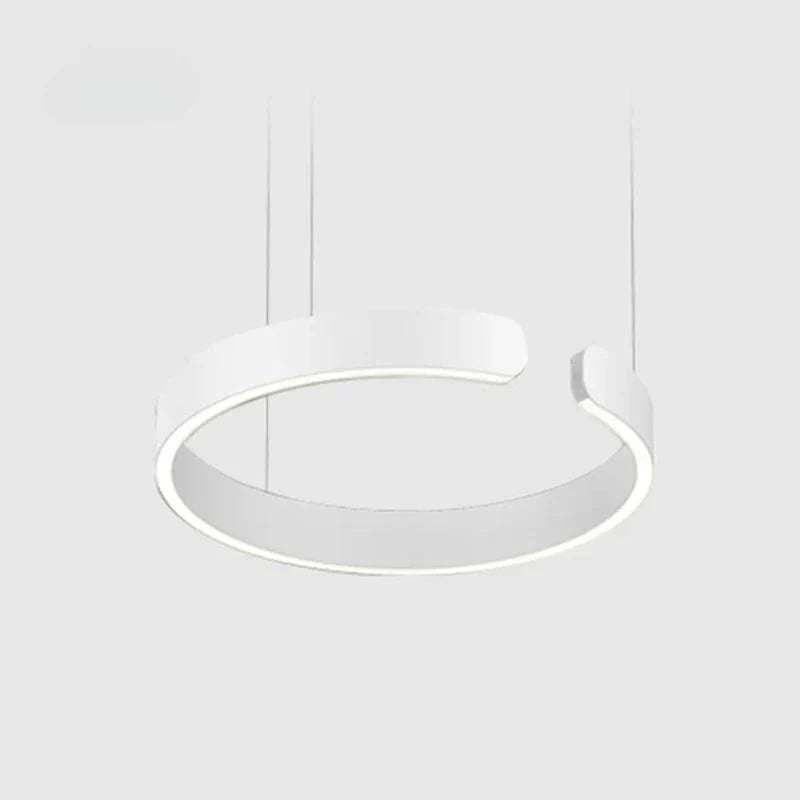 Moderne rund LED-pendellampe med lysring
