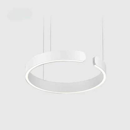 Moderne rund LED-pendellampe med lysring