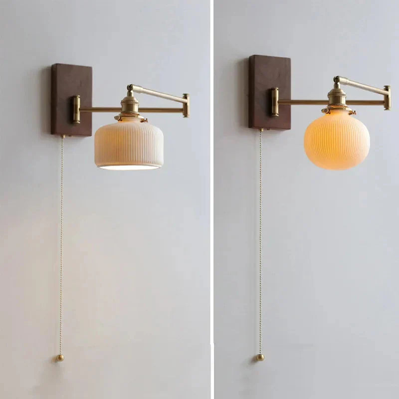 Væglampe med bevægeligt arm – Retro stil