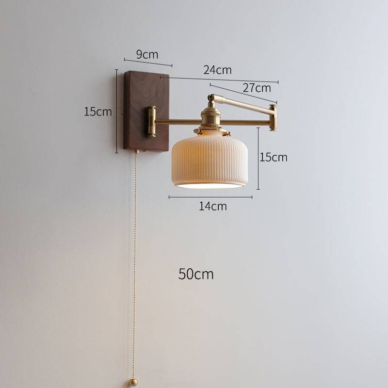 Væglampe med bevægeligt arm – Retro stil