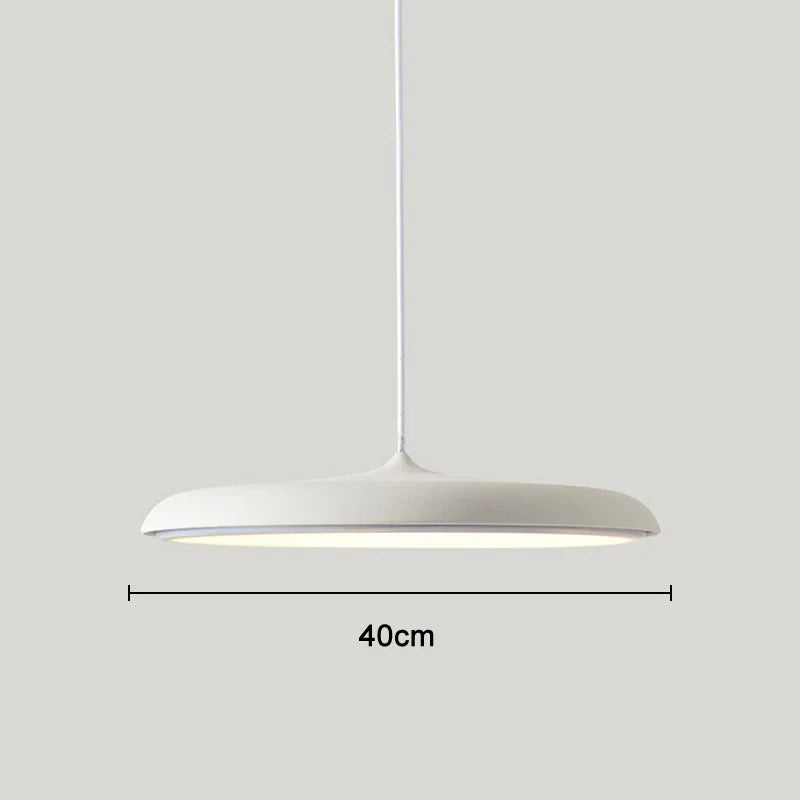 Ultratynd LED-pendellampe med rund skærm