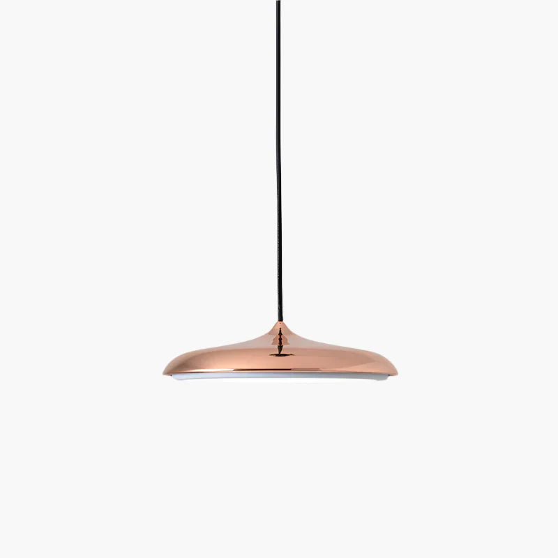 Ultratynd LED-pendellampe med rund skærm