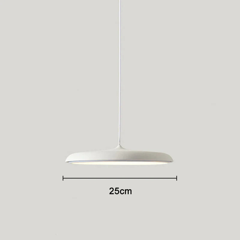Ultratynd LED-pendellampe med rund skærm