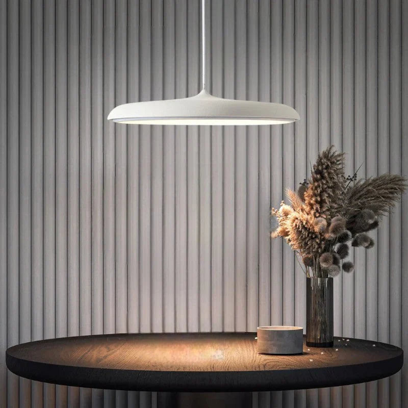 Ultratynd LED-pendellampe med rund skærm