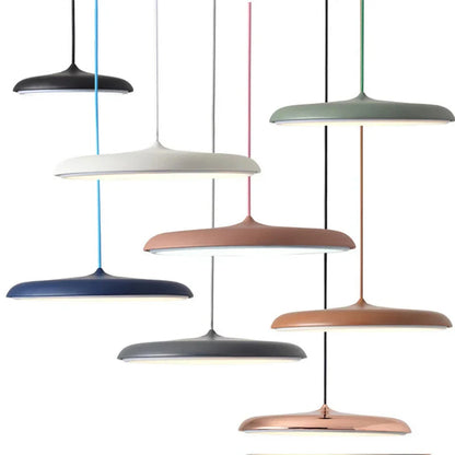 Ultratynd LED-pendellampe med rund skærm
