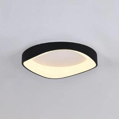 Skandinavisk LED-loftlampe – Moderne påbygningslampe med træeffekt