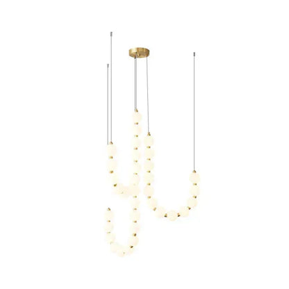 Moderne LED-pendellampe med lysende kuler – halskæde-design