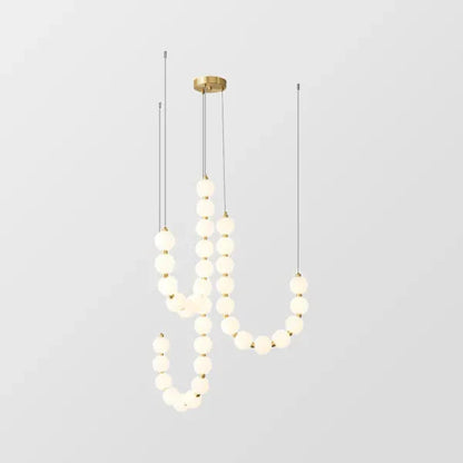 Moderne LED-pendellampe med lysende kuler – halskæde-design