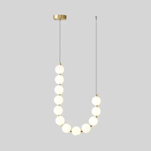 Moderne LED-pendellampe med lysende kuler – halskæde-design