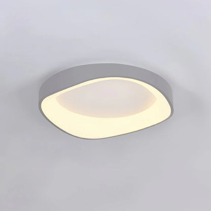 Skandinavisk LED-loftlampe – Moderne påbygningslampe med træeffekt