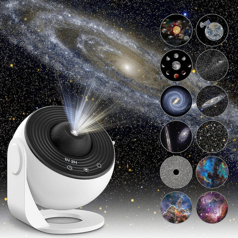 Stjernoprojektor med 13 projektioner – planetarium til hjemmet