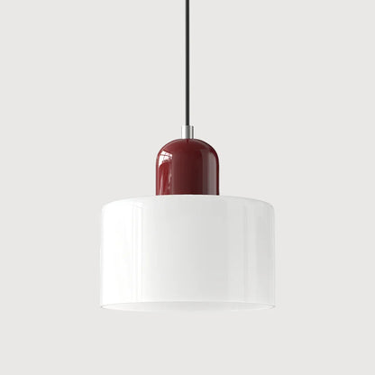 Moderne pendellampe i farvet glas i Bauhaus-stil