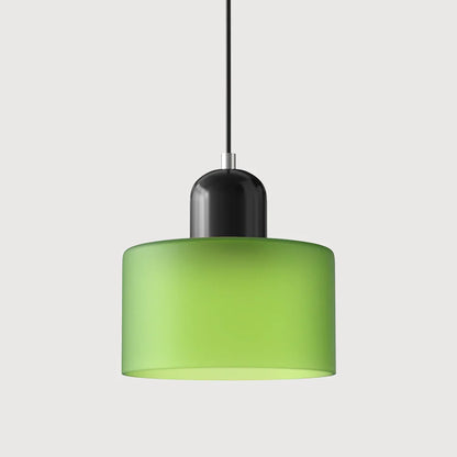 Moderne pendellampe i farvet glas i Bauhaus-stil