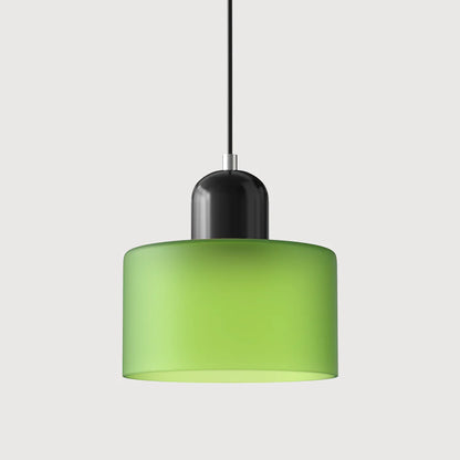 Bauhaus-pendellampe i farvet glas
